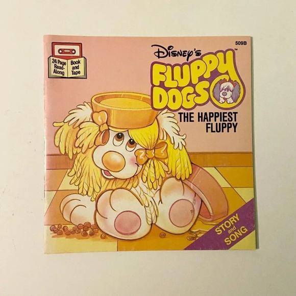 Vintage 1986 Disneys  Fluppy Dogs The Happiest Fluppy Read Along Book Only - Picture 1 of 14